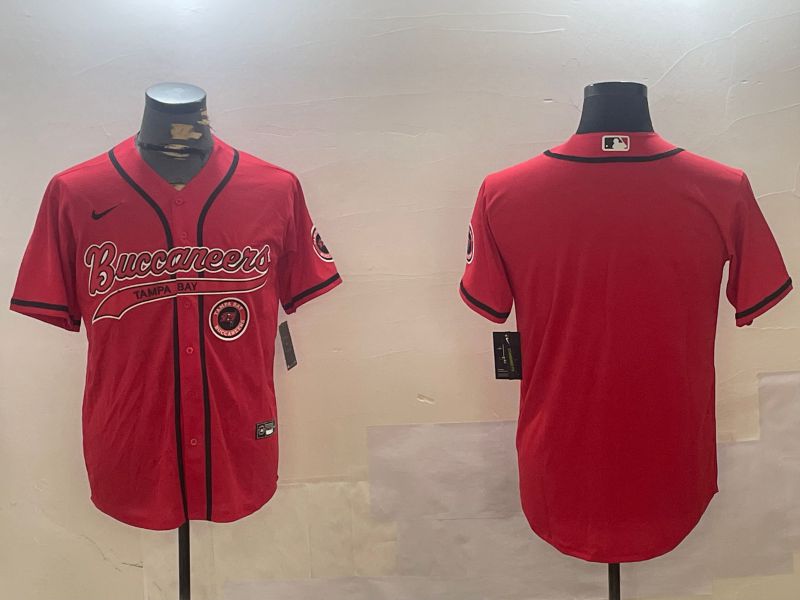 Men Tampa Bay Buccaneers Blank Red Joint Name 2024 Nike Limited NFL Jersey style 2